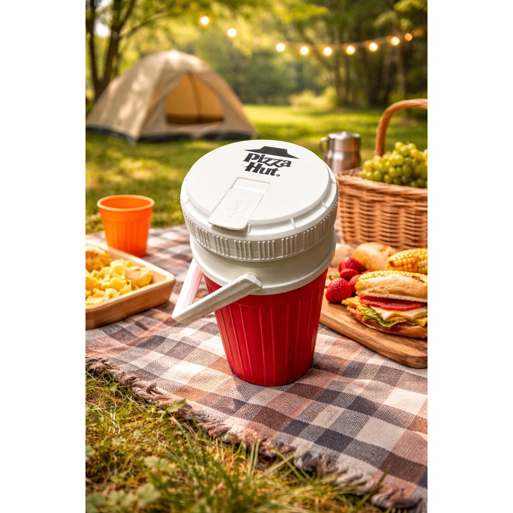 Vintage Igloo Pizza Hut 1/2 Gallon Red Thermos Cooler Jug USA‎ Camping Picnic